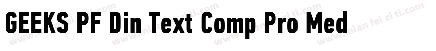 GEEKS PF Din Text Comp Pro Medium字体转换
